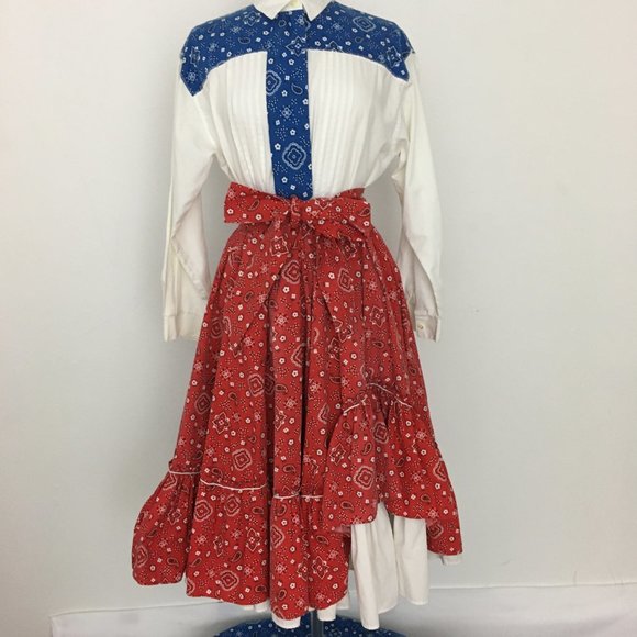 X SOLD X Square Dance Costume Skirt Rockabilly L - Picture 5 of 8